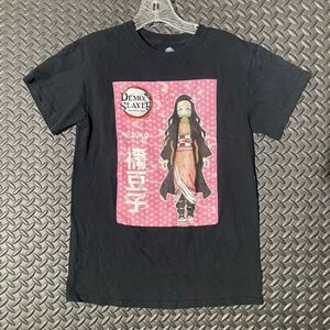 Demon Slayer Black Nezuko Pink Print‎ Casal Wear T Shirt Women's Size Small
